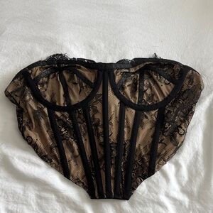 Elegant Black Lace Corset Top